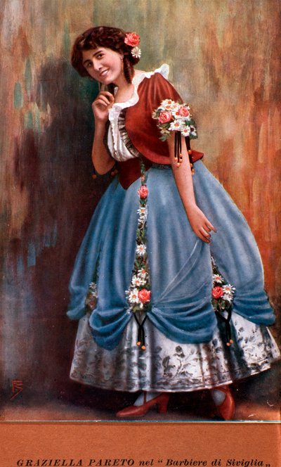 Portrait of the Spanish Singer, Graziella Pareto in The Barber of Seville, by Gioachino Rossini by Italian School
